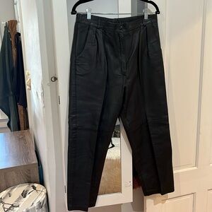 Vintage black leather pants size 14